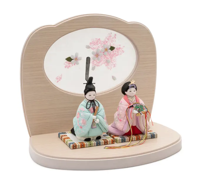 雛人形「さらさら 立雛 京刺繍・花の音・桜花（WEB限定）」｜雛人形の