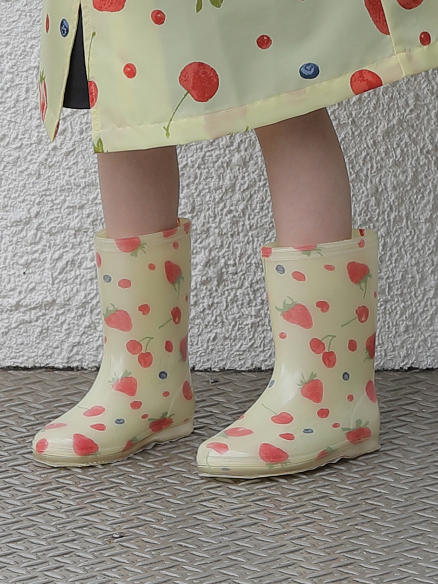 ベリーチェリープリントレインシューズ（レインシューズ）｜Ribbon
