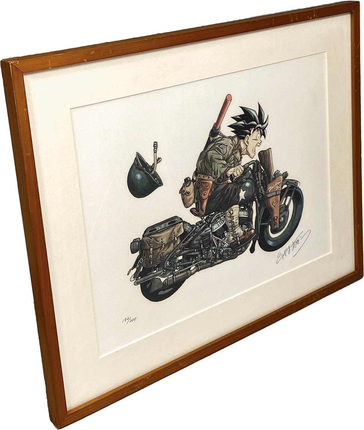 3599] 鳥山明 直筆サイン入りカラー複製イラスト「DRAGON BALL」