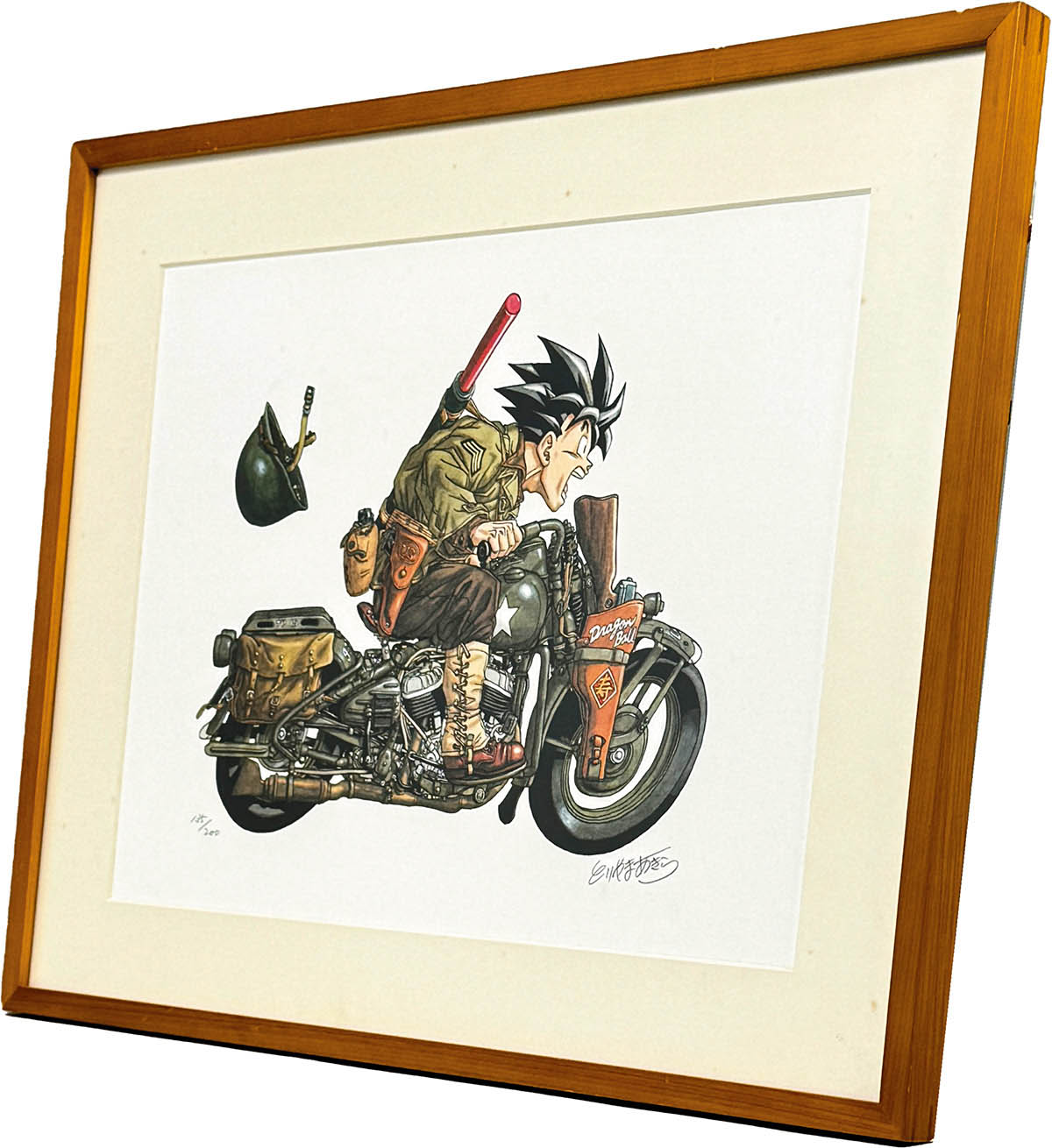 6404] 鳥山明 直筆サイン入りカラー複製イラスト 「ドラゴンボール」