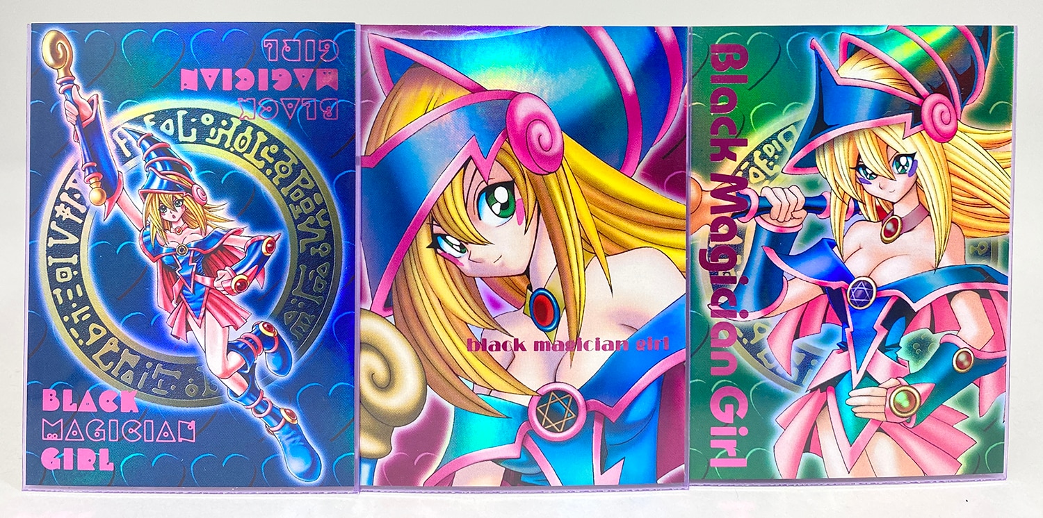 6531］ 遊戯王カード ブラック・マジシャンガール（3種）ピンク文字揃い