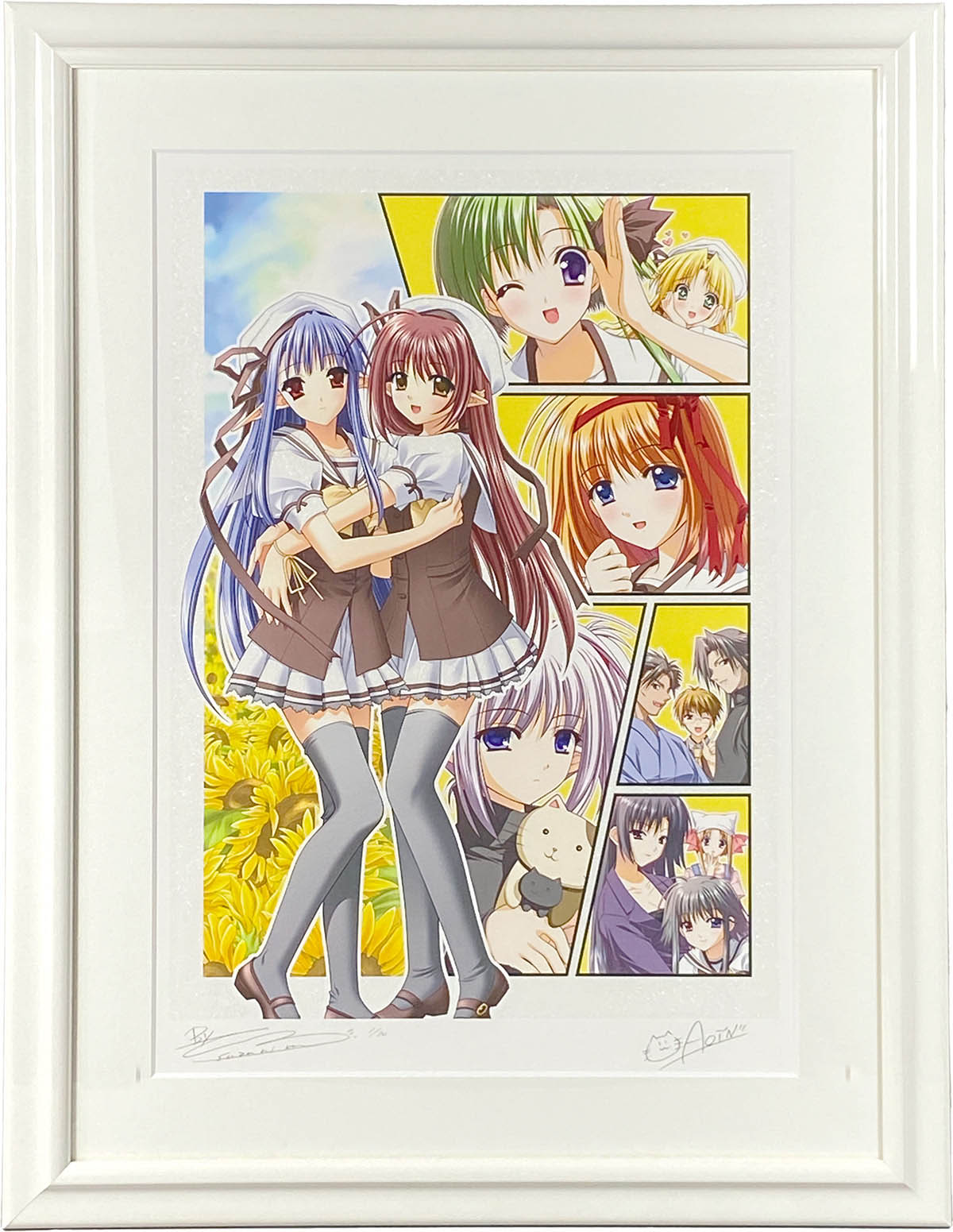 5122] 西又葵&鈴平ひろ 直筆サイン入りカラー複製イラスト「SHUFFLE