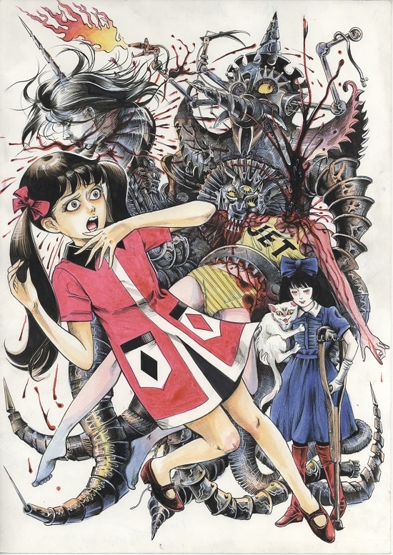 呪みちる直筆カラー原稿「ドリルキング」