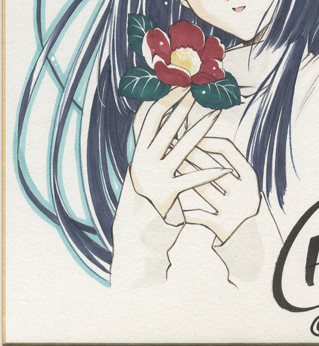 CARNELIAN直筆カラー色紙「顔のない月」