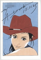 江口寿史直筆サイン入り印刷ハガキ「すすめ！パイレーツ」