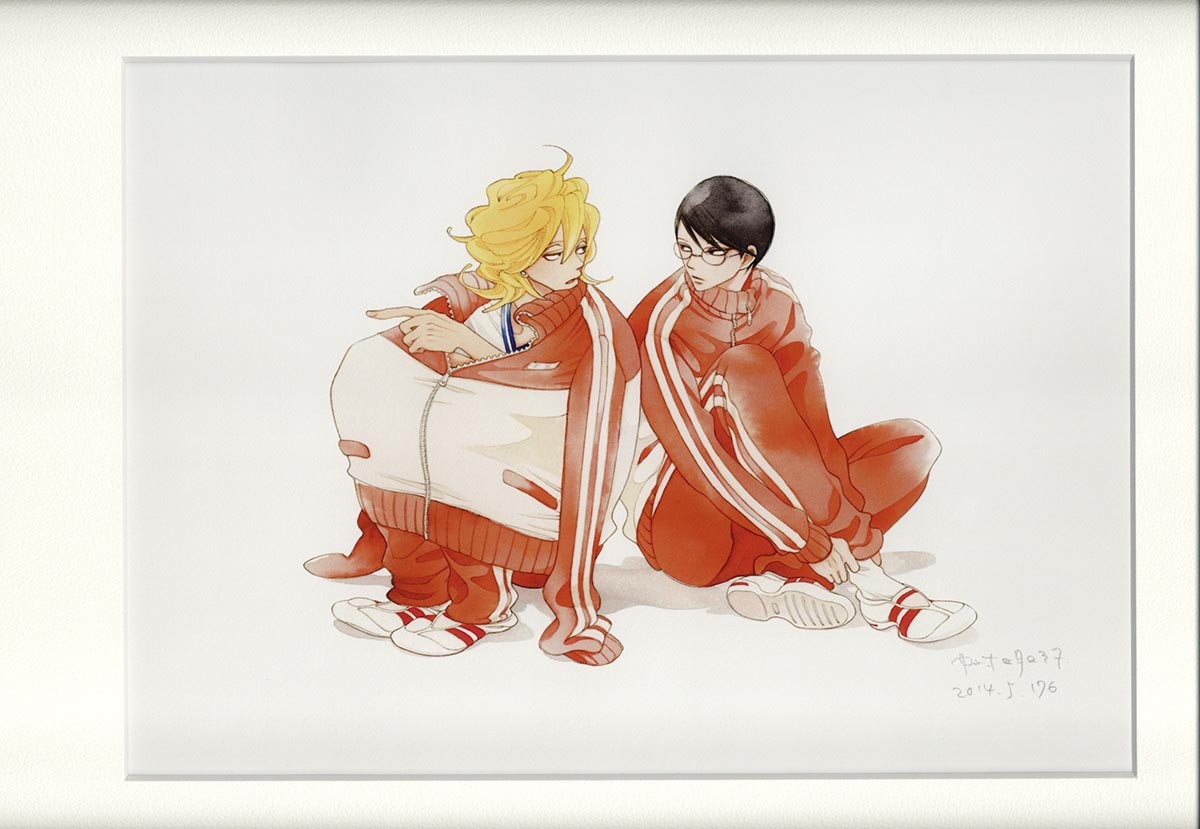 3092］ 中村明日美子 直筆サイン入りカラー複製イラスト