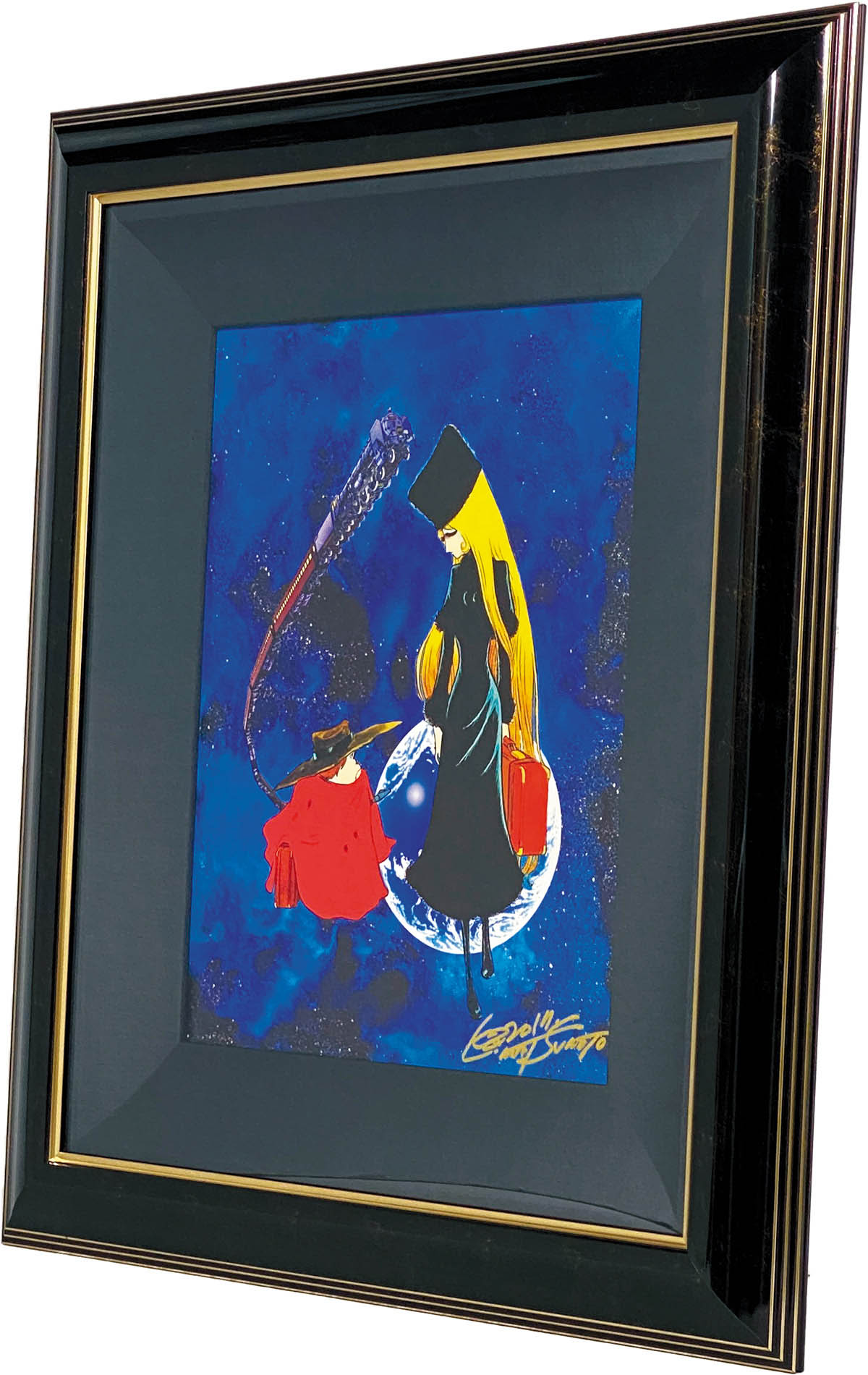 銀河鉄道999〜旅発ち シルクスクリーン 松本零士サイン入り 銀河鉄道