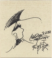 4036] 臼井儀人 直筆色紙「クレヨンしんちゃん」