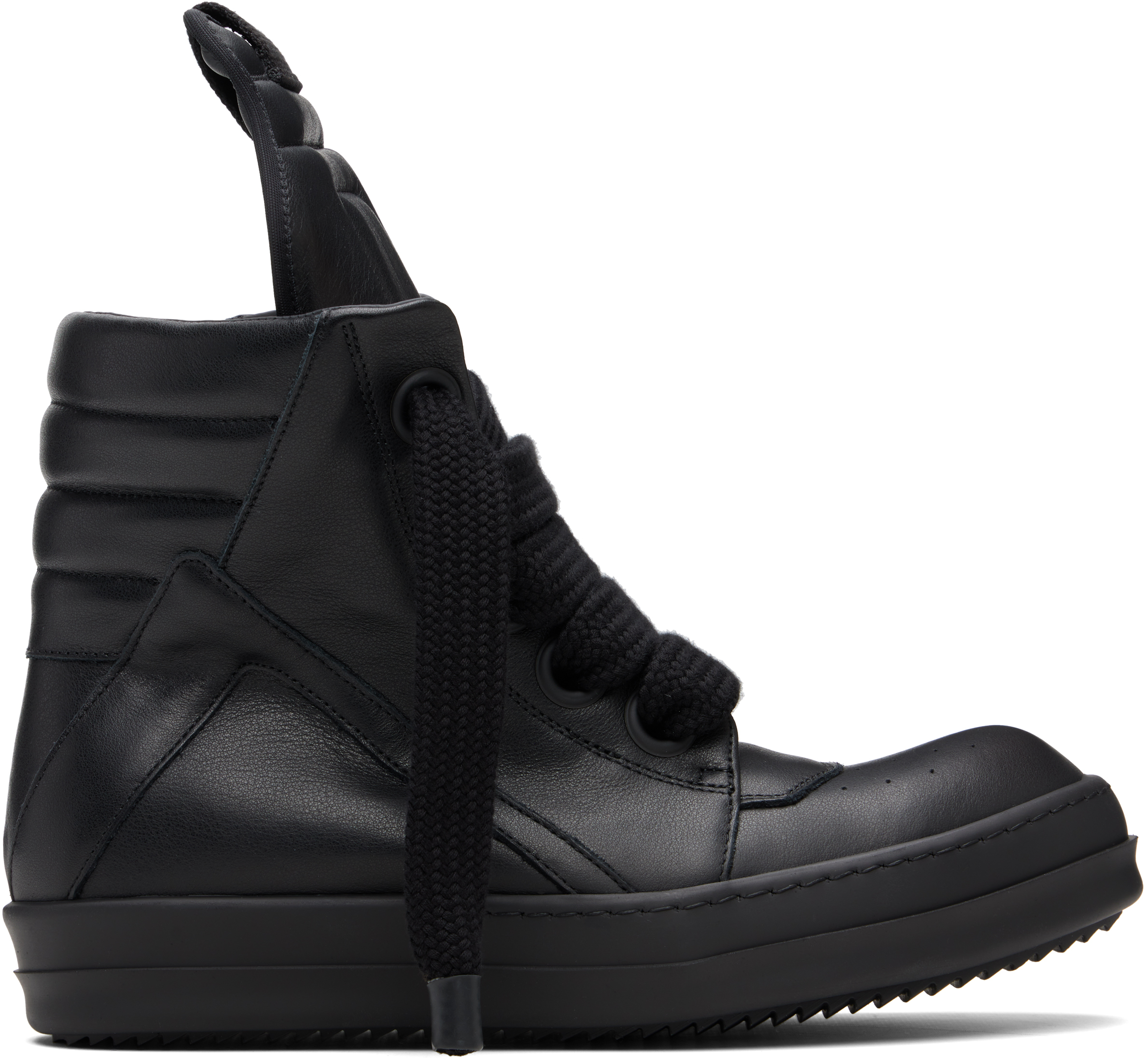 Rick Owens: ブラック Temple Geobasket スニーカー | SSENSE 日本