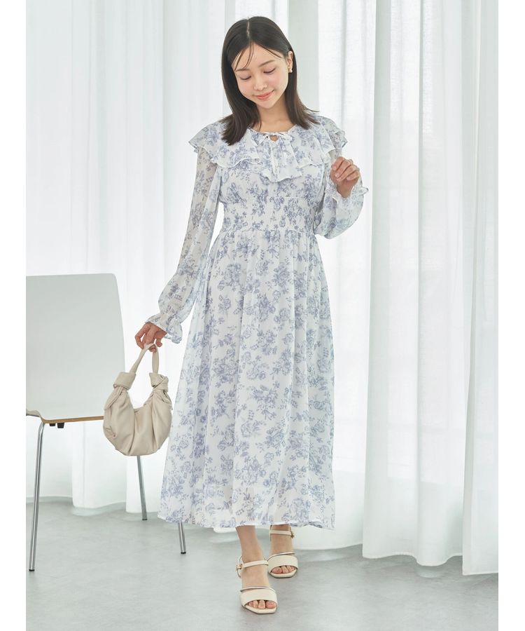 隠れバンビ花柄ワンピース/earth music&ecology（アース ミュージック