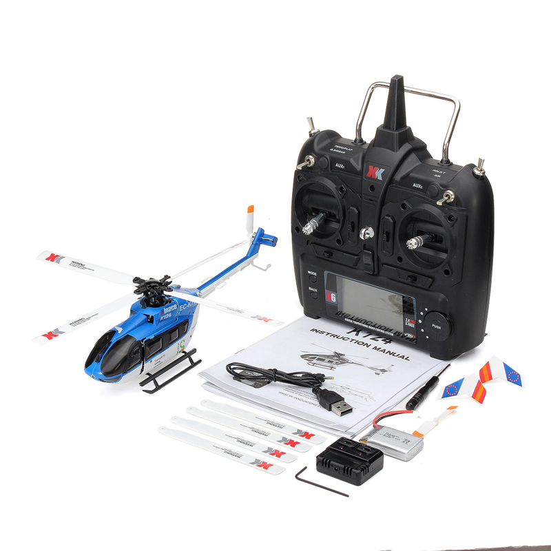 XK K124 6CH Brushless EC145 3D6G System RC Helicopter RTF Sale