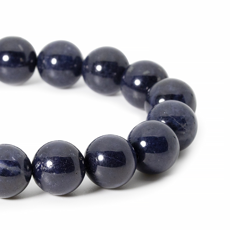 一点もの】サファイア12mm シンプルブレスレット【鑑別書付き