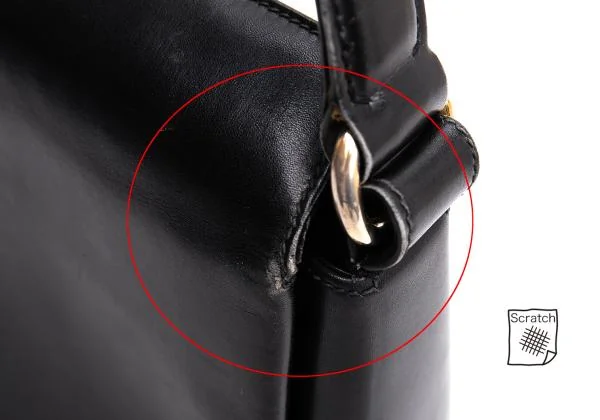 グッチGUCCI ターンロックレザーハンドバッグ 黒 (K-145621)