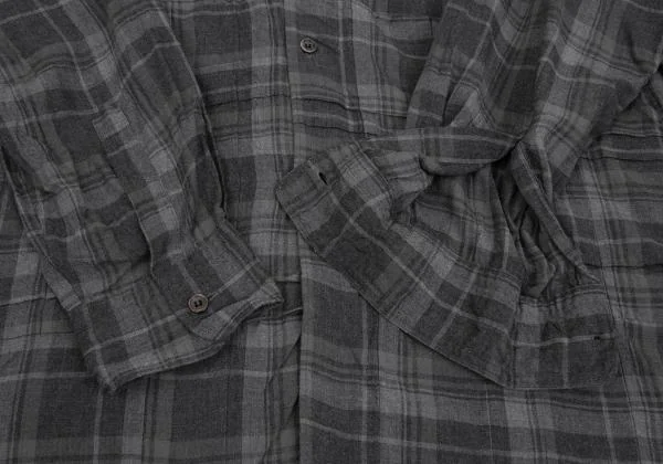 コムデギャルソンオムCOMME des GARCONS HOMME チェックシワ加工長袖