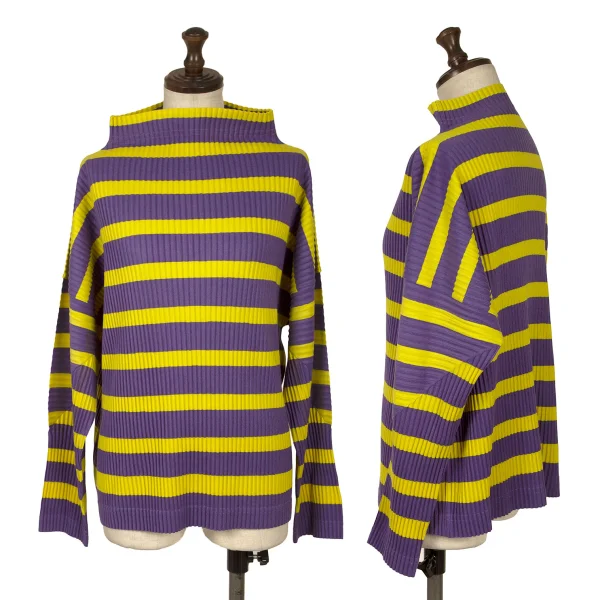 イッセイミヤケミーISSEY MIYAKE me バイカラーファインニットプリーツ