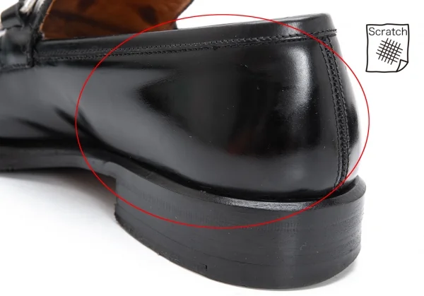 GUCCI ブラックレザー ローファー シルバーホースビット23.5cm ホース