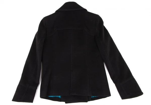 ヴィヴィアンタムVIVIENNE TAM アンゴラウールショート丈Pコート 黒0