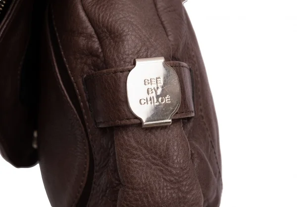 シーバイクロエSEE BY CHLOE ジッパーデザインレザーショルダーバッグ