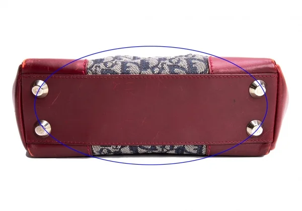 クリスチャンディオールChristian Dior トロッターロゴハンドバッグ 赤