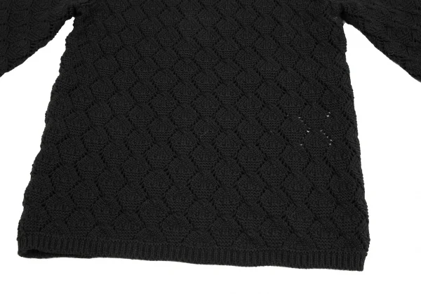 コムコム コムデギャルソンCOMME des GARCONS ウールかぎ編みニット 黒