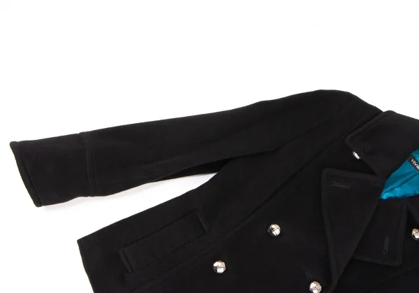 ヴィヴィアンタムVIVIENNE TAM アンゴラウールショート丈Pコート 黒0