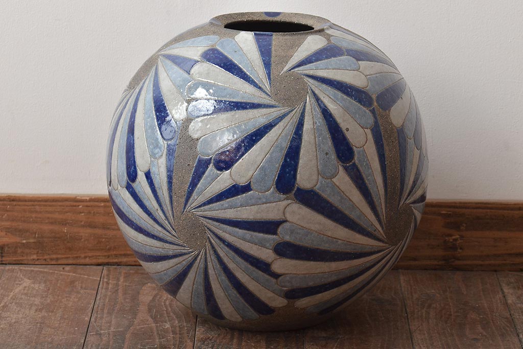 公式】アンティーク家具ラフジュ工房商品詳細ページ矢内斎 彩色壷 共箱