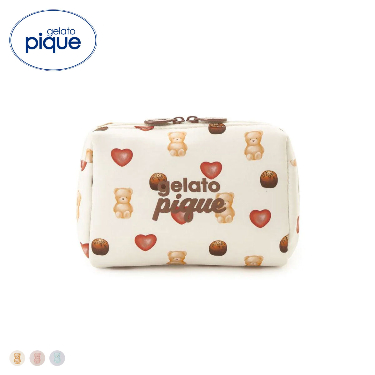 ジェラートピケ Valentine 総柄ポーチ ジェラピケ gelato pique