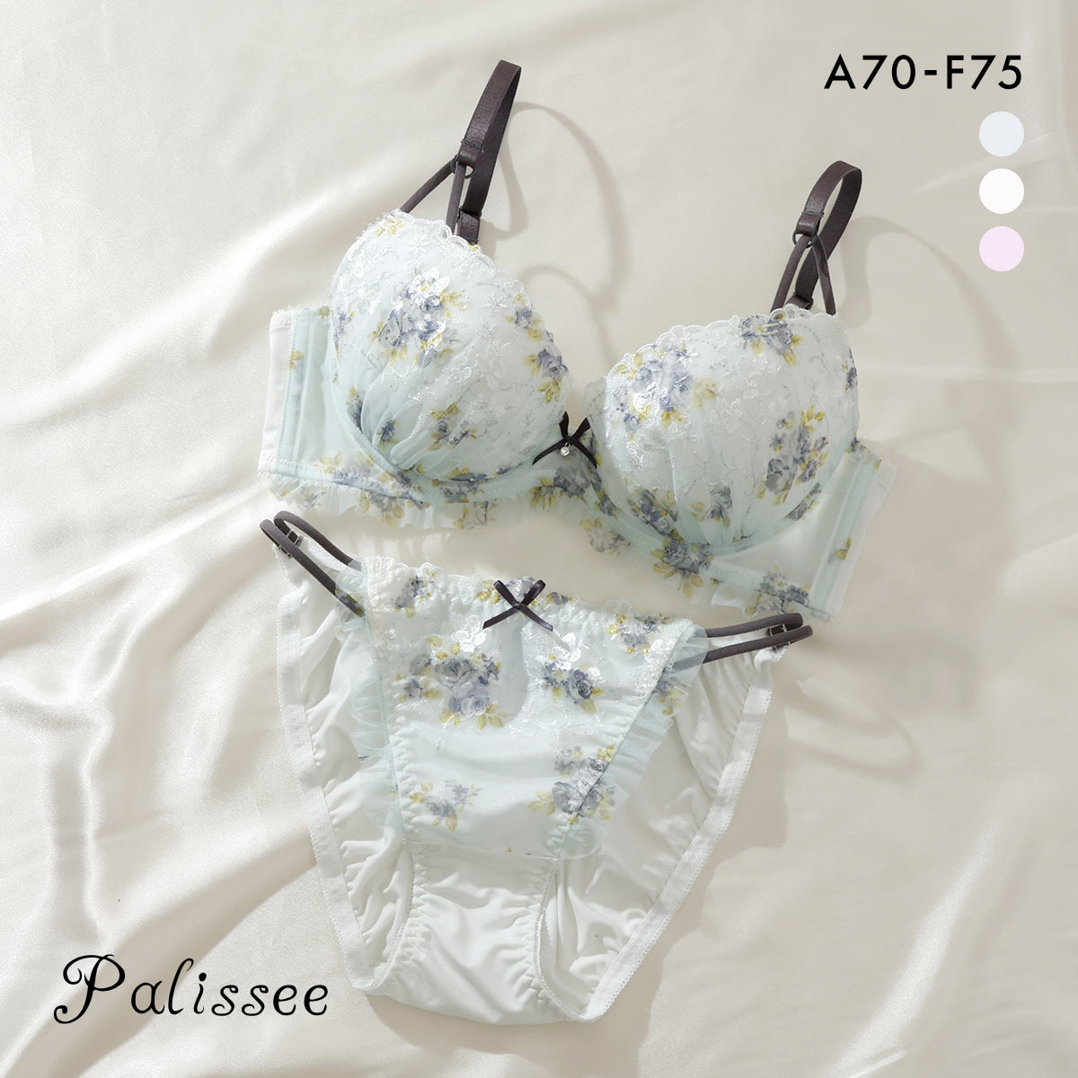 パリーゼ バイカラーローズ ブラセット ABCDEF ブラジャー ショーツ