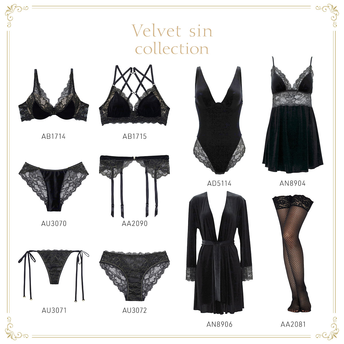 アンブラ Velvet Sin ベロア×レース バックオープン ショーツ
