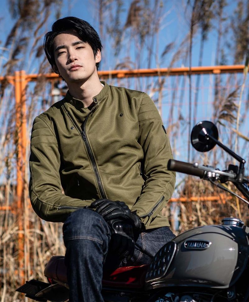 美品 カドヤ メッシュジャケット L カーキ系 バイクウェア メッシュ