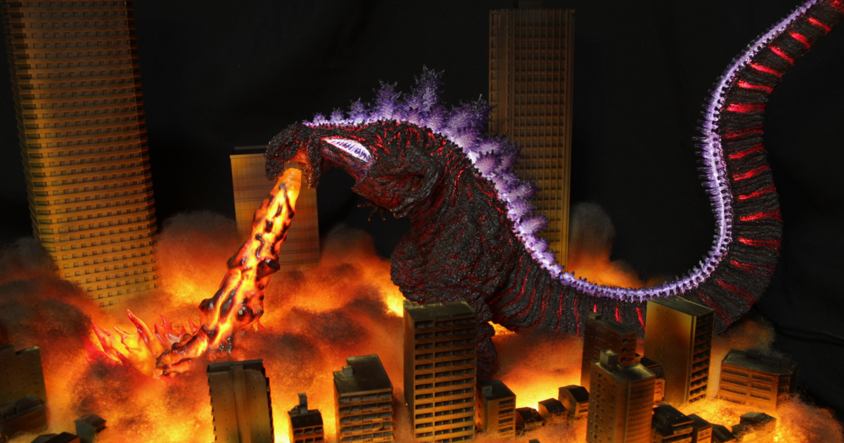 SHINZEN シン・ゴジラ 火の海と化した都市 ジオラマ製作 (WF2017)