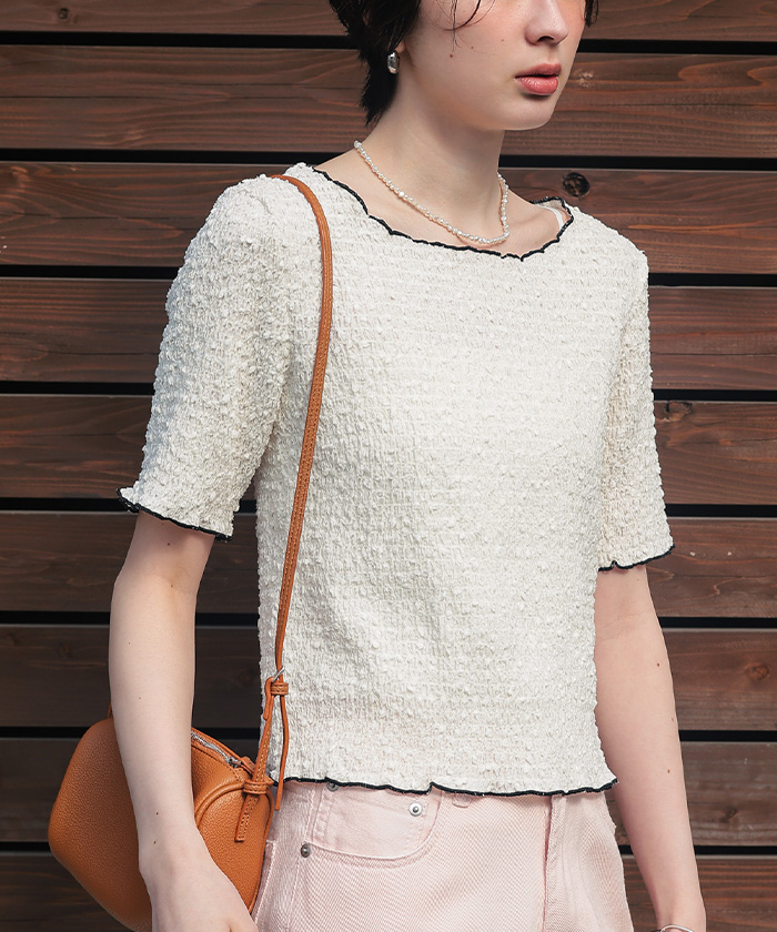 ツブツブシャーリングカットソートップス【メール便可／100】 | titivate