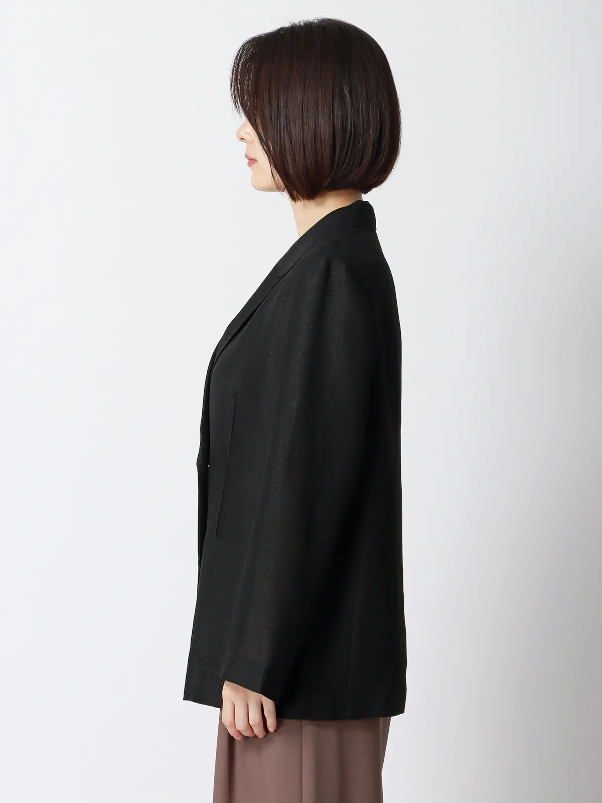 ダブルブレストジャケット／ウォッシャブル／カラミ織メッシュ／無地