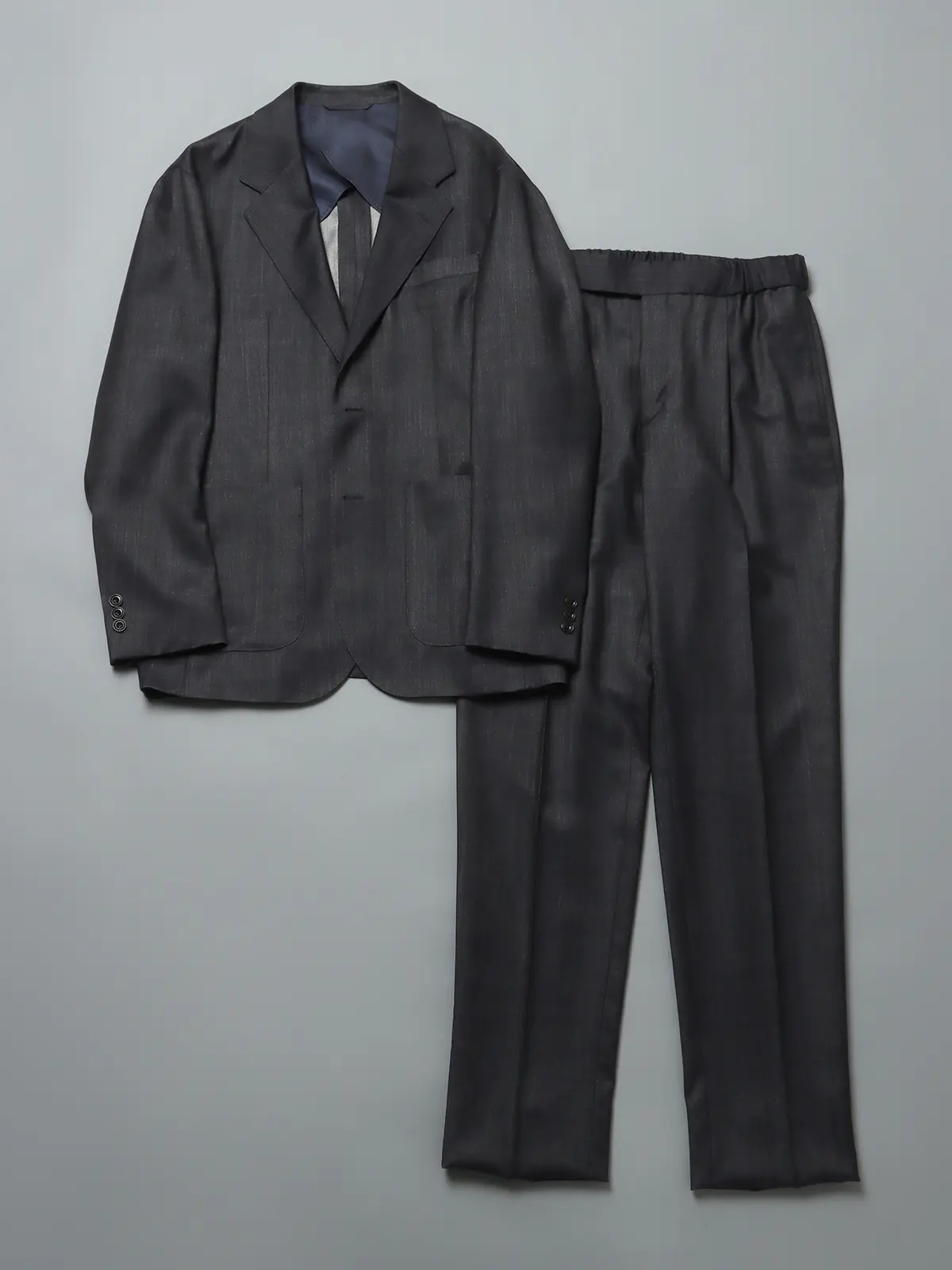 GOOVI／ジャケット／ウールキュプラ／デニムルックシャンブレー | SUIT