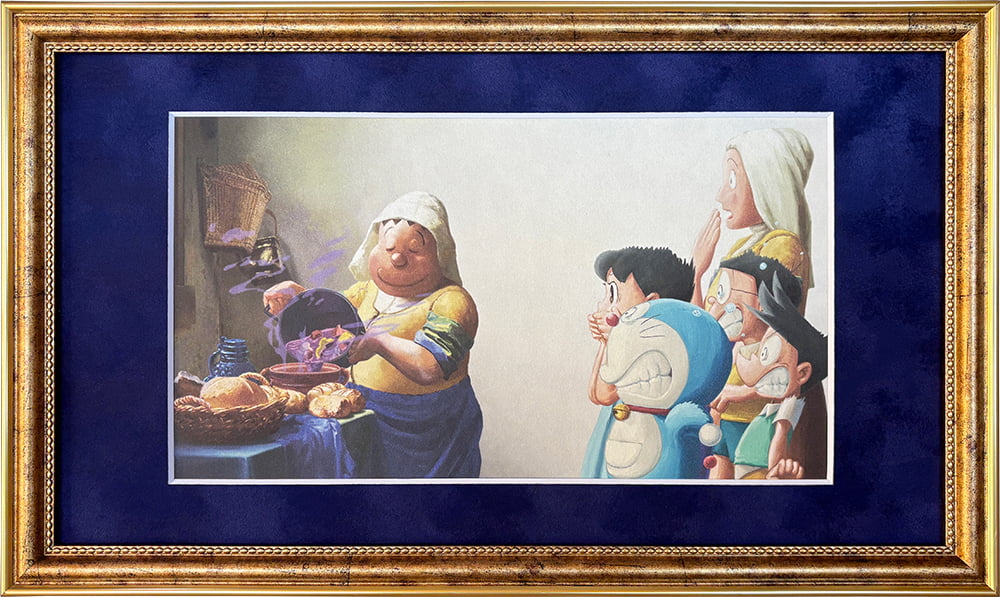 映画ドラえもん のび太の絵世界物語』名画ジークレー版画「牛乳を注ぐ