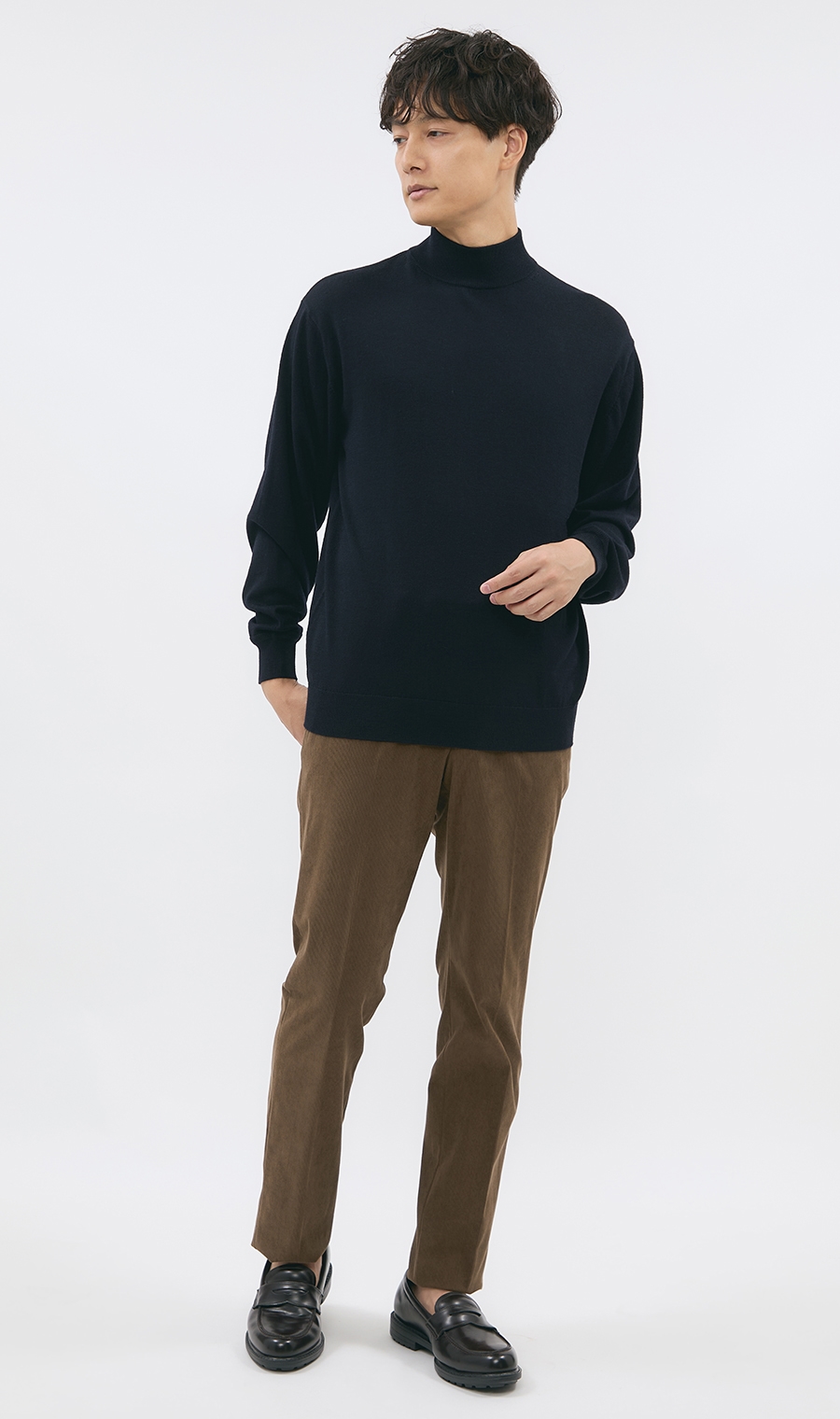 週替わり_メンズ】モックネックセーター【毛玉CLEAR】【＃すごセーター