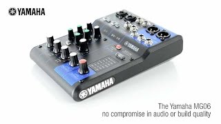 Yamaha MG06X 6-Input Effects Mixer with Cables Pack | IDJNOW