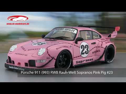 Solido 1:18 Porsche 911 (993) RWB Rauh-Welt Sopranos Pink Pig 2020
