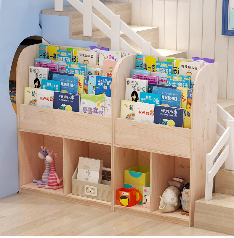 本棚 子供部屋 本収納 無垢材 お洒落ラック 小学生 幼稚園 ランドセル