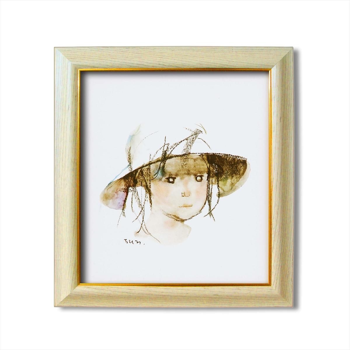 色紙額》いわさきちひろ色紙額 少女像 - 絵画や壁掛け販売｜日本唯一の