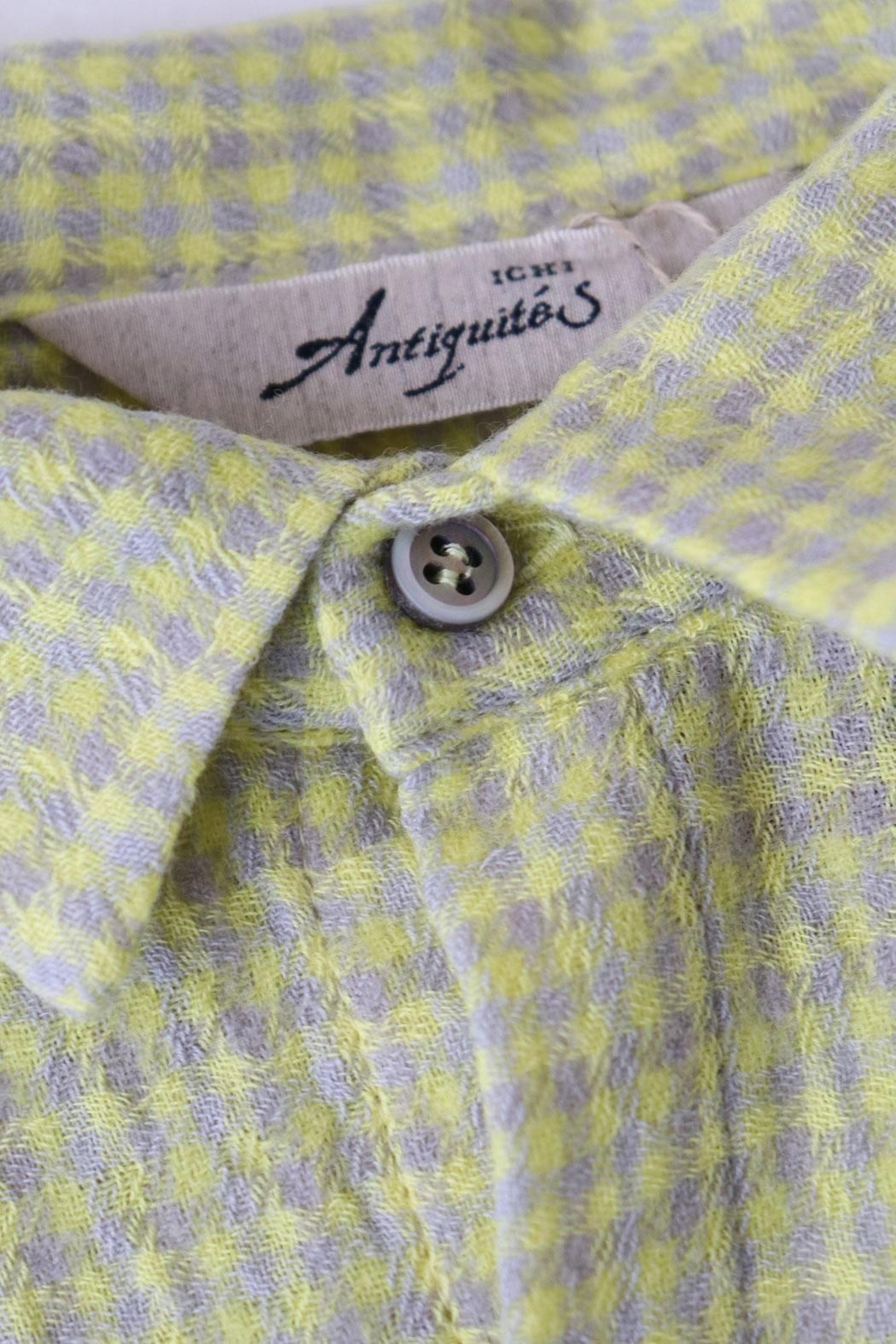SALE＊【ichi Antiquite's】GINGHAM SHIRT | 繊細なウールガーゼが季節