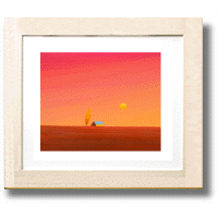 ダイヤモンドスクリーニング【深紅の夕焼け】 - 葉祥明美術館公式