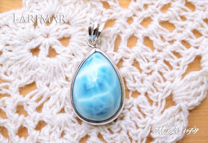 最高品質 ラリマーペンダントトップ一点物 シルバー925製