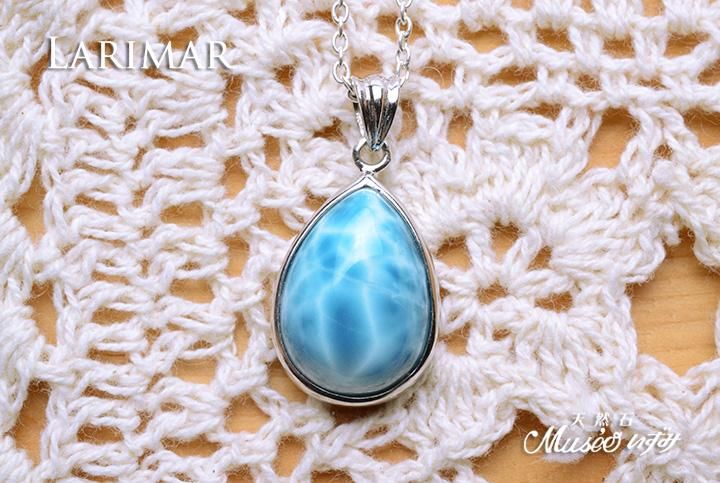 最高品質 ラリマーペンダントトップ一点物 シルバー925製