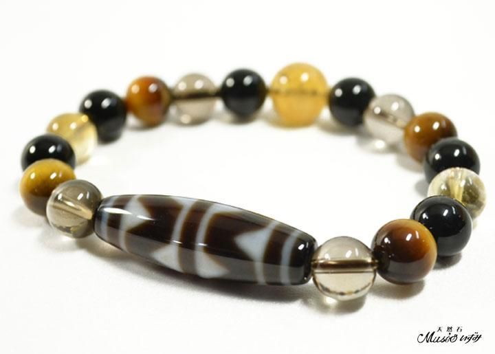 魔除け・厄除け・金運・仕事運】 四線虎牙天珠 ブレスレット - 石川県