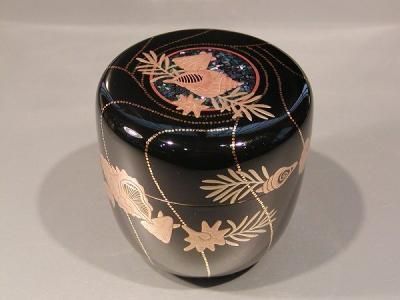海松貝蒔絵 中棗 平安 鈴木光入 海松貝蒔絵 中棗 平安 鈴木光入