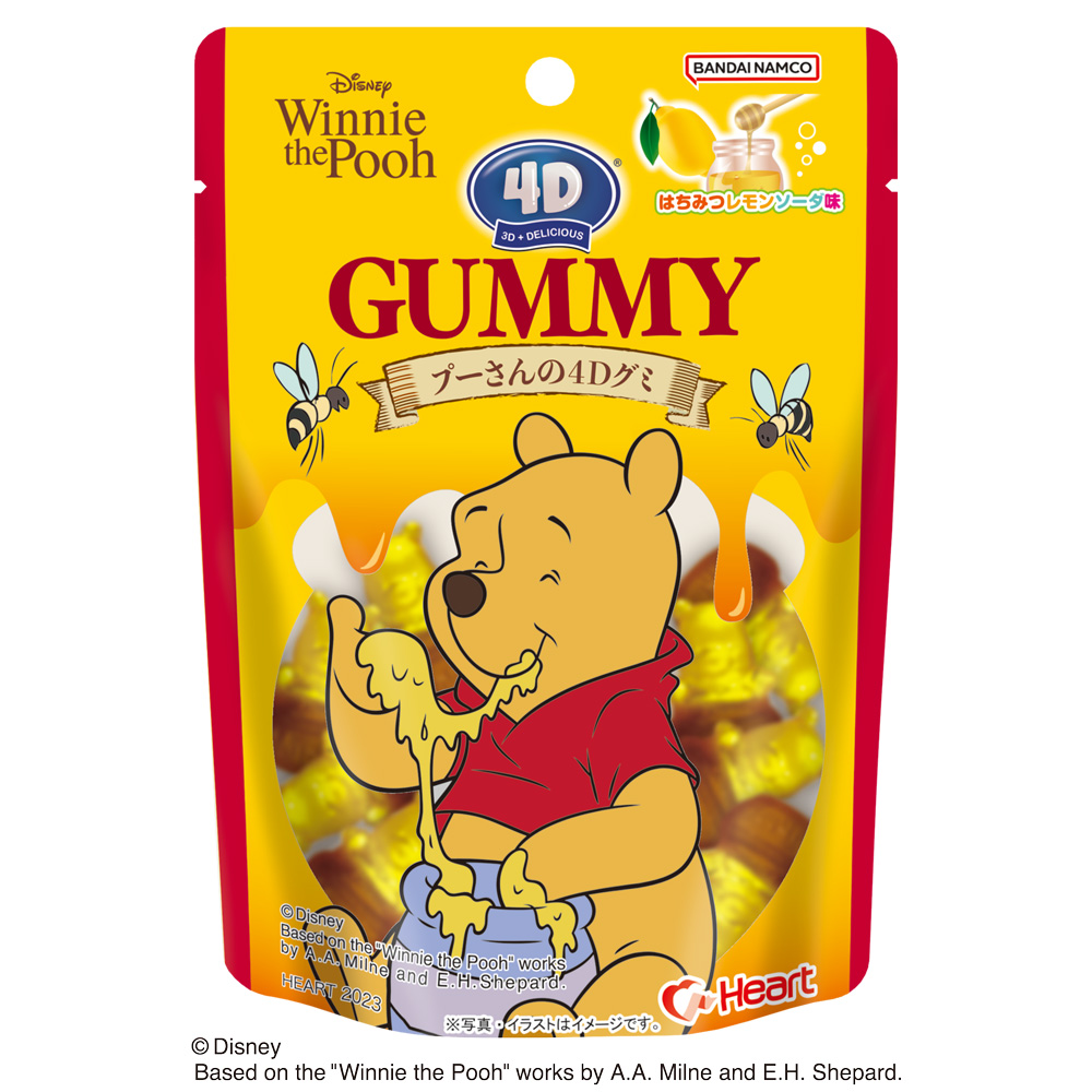 Get HEART Winnie The Pooh 4D Gummy Honey Lemon Soda Flavor 72g 1