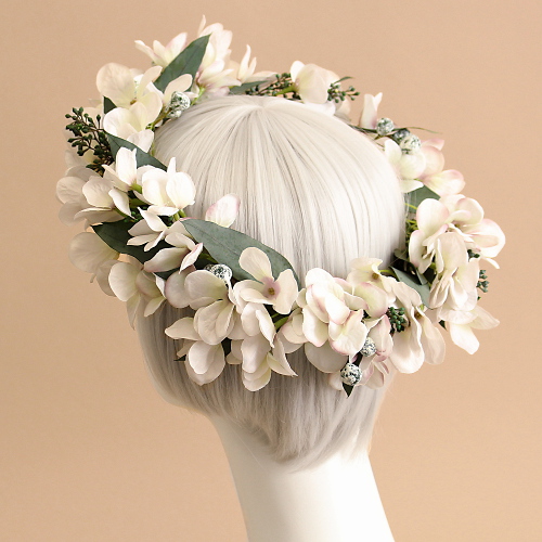 紫陽花の花冠（ラベンダーミスト） - airaka｜花飾りのアトリエ