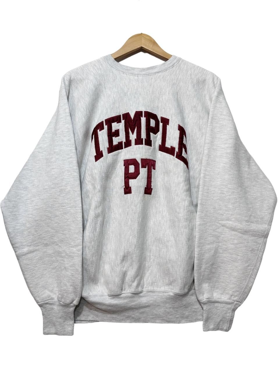 USA製 90s Temple University R/W Type Sweatshirt 灰 XL テンプル大学