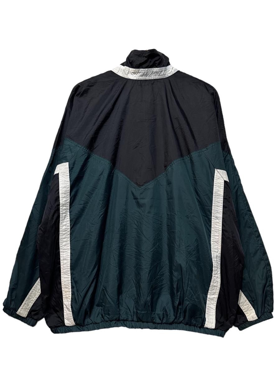 96年製 NIKE Half-Zip Nylon Pullover Jacket 黒緑 XL 90s ナイキ